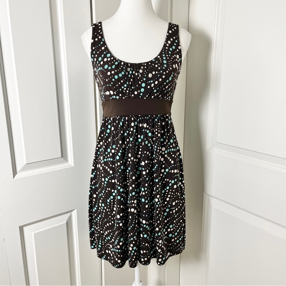 Vintage Ruby Rox Brown Polka Dot Fit & Flare Dress - Retro & Flattering, Small